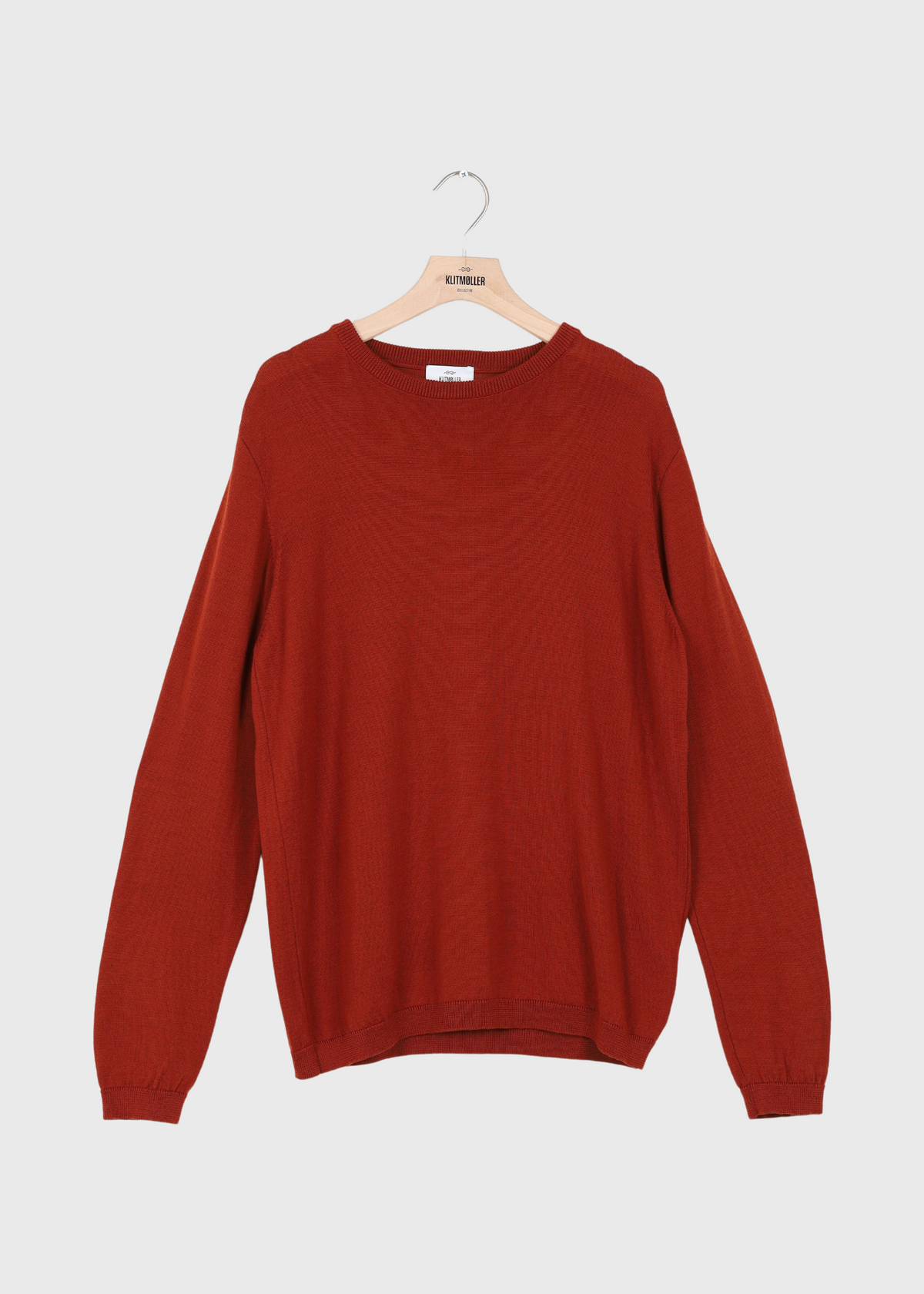 Re-Mix Mens basic merino knit - Burgundy