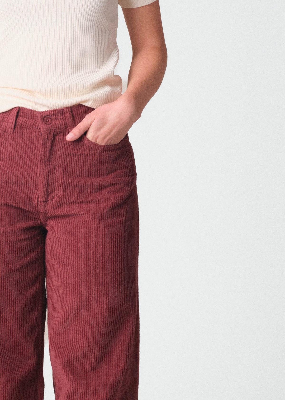 Klitmøller Collective ApS AMELIA CORD PANTS Pants Burgundy