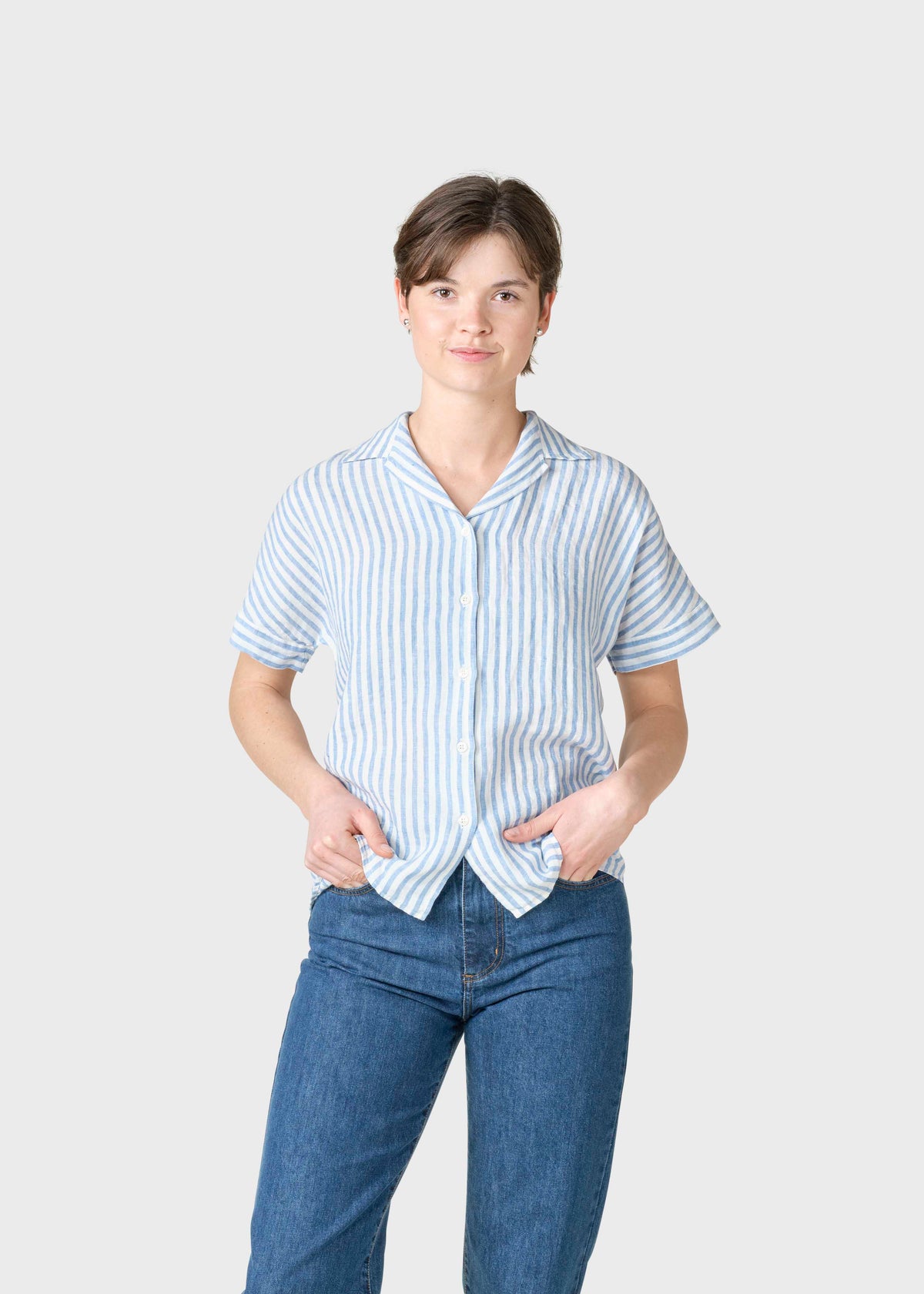 Klitmøller Collective ApS Amanda shirt Shirts Cream/light blue