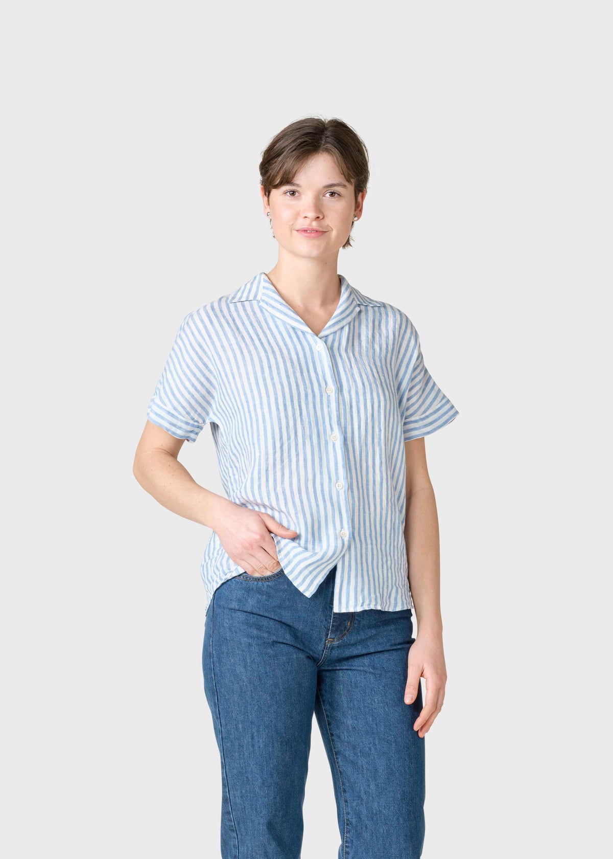 Klitmøller Collective ApS Amanda shirt Shirts Cream/light blue