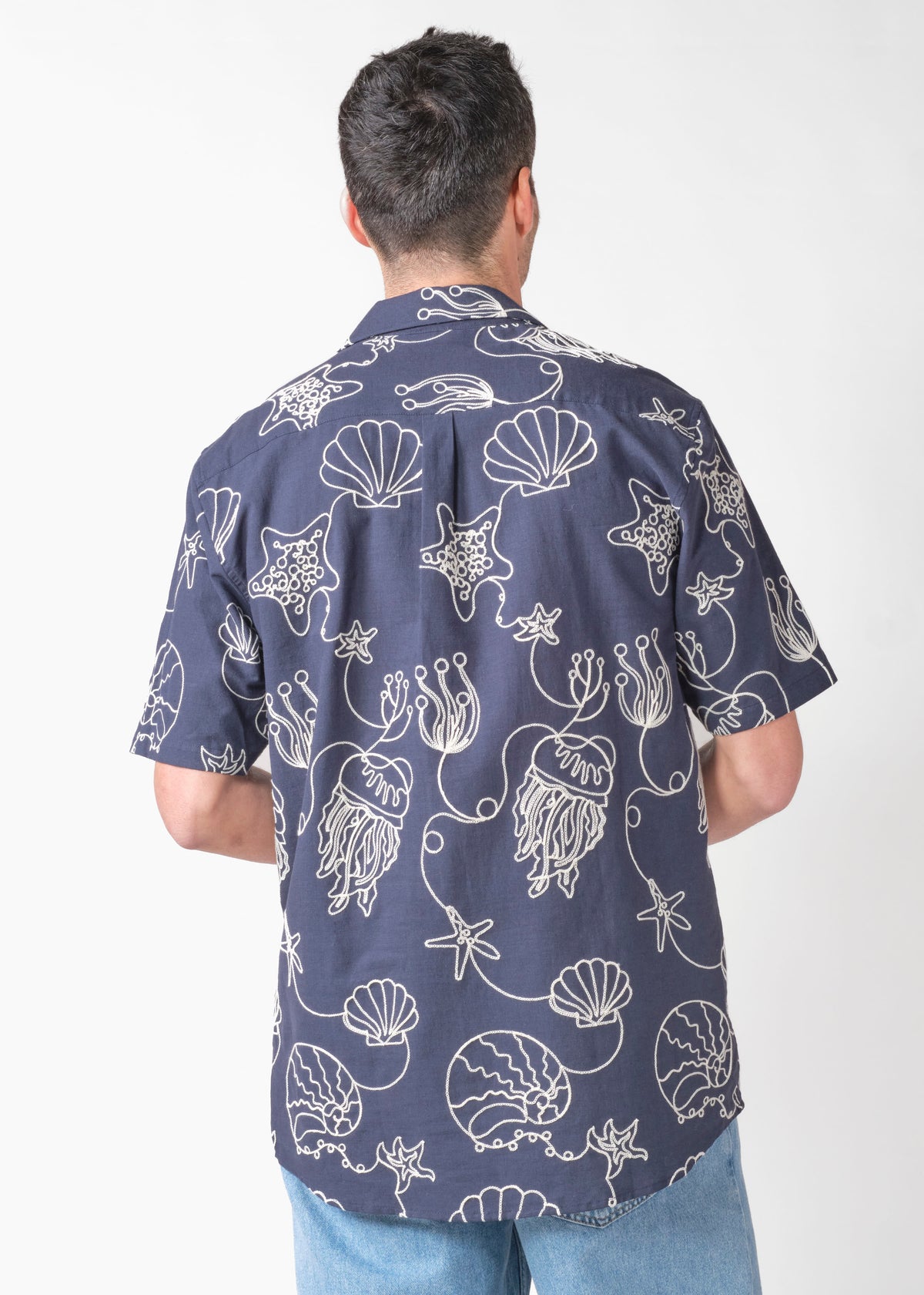 Klitmøller Collective ApS Andy S/S shirt Shirts Navy/white
