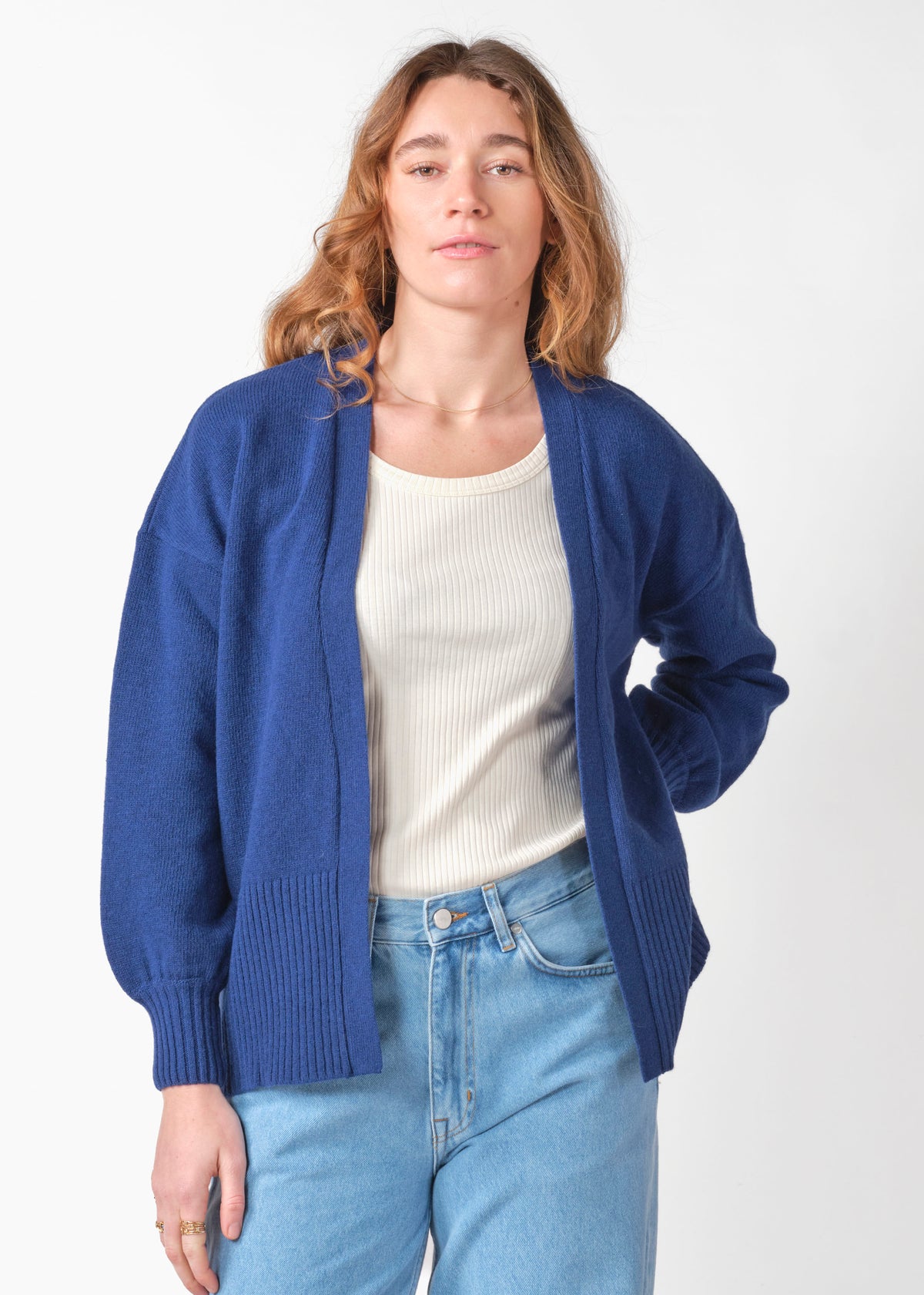 Klitmøller Collective ApS Annemarie cardigan knit Knitted sweaters Surf blue