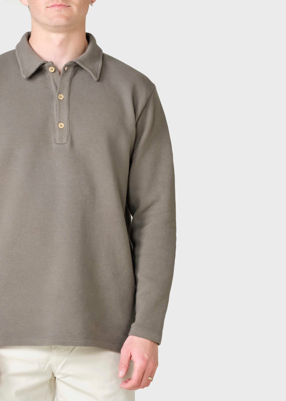 Klitmøller Collective ApS Banks L/S polo tee T-Shirts Taupe