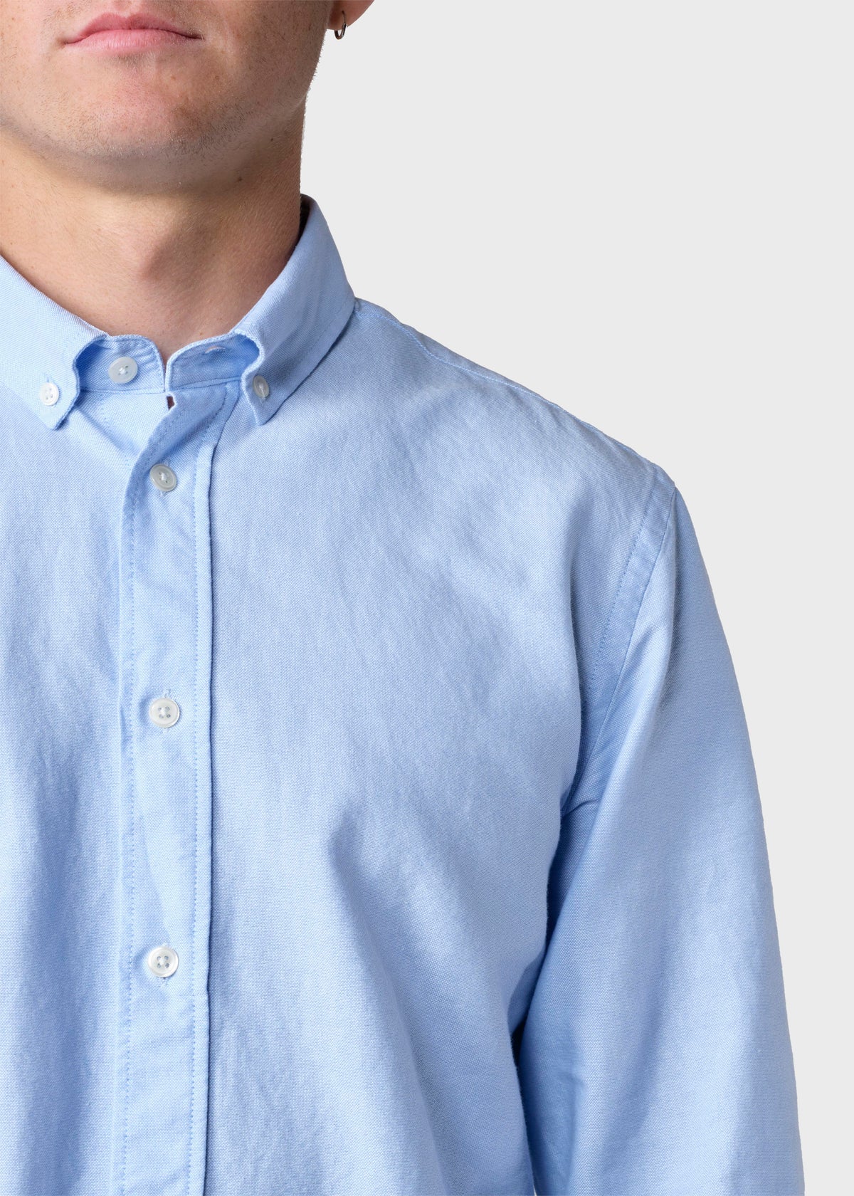 Klitmøller Collective ApS Basic shirt GOTS Shirts Blue melange