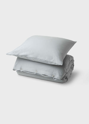 Klitmøller Collective Home Bed set - Plain - 140 x 200 + 80 x 80 Textiles Pastel grey