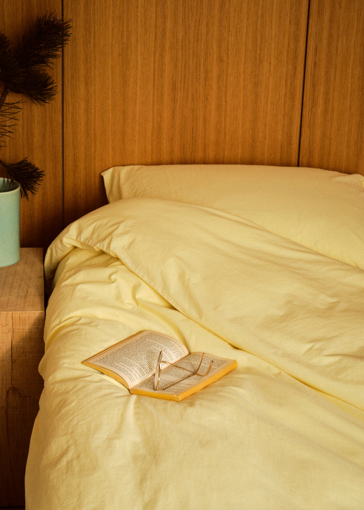 Klitmøller Collective Home Bed set - Plain - 140 x 220 + 60 x 70 Textiles Lemon sorbet