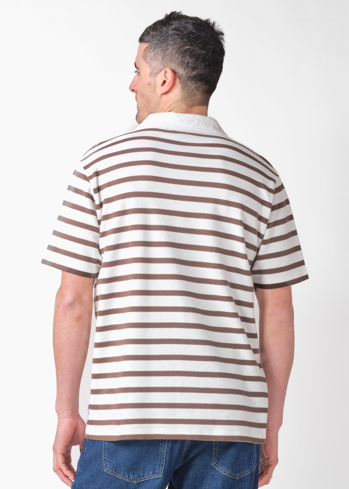 Klitmøller Collective ApS Ben Polo SS tee OCS T-Shirts Cream/taupe