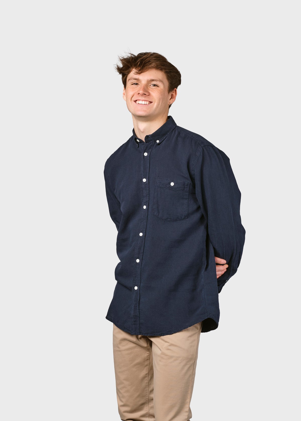 Klitmøller Collective ApS Benjamin linen shirt OCS Shirts Navy