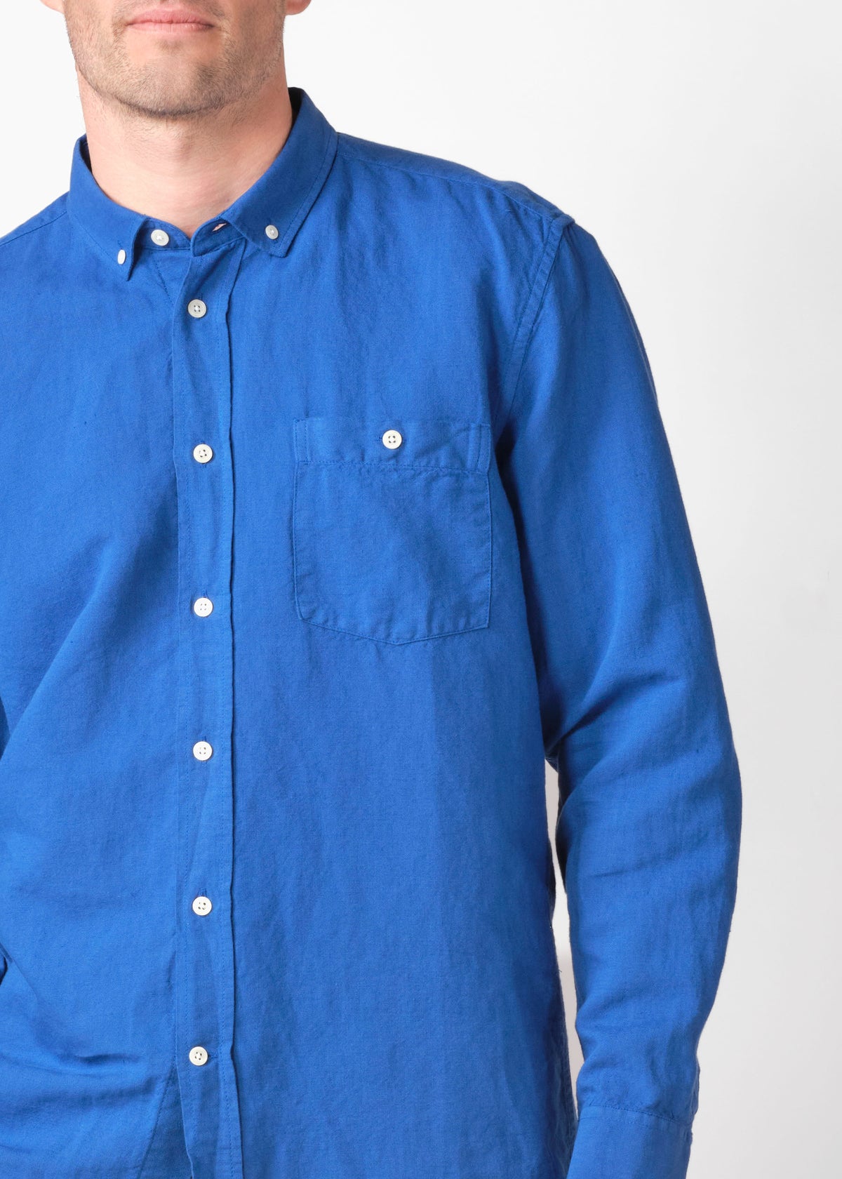 Klitmøller Collective ApS Benjamin linen shirt OCS Shirts Surf blue