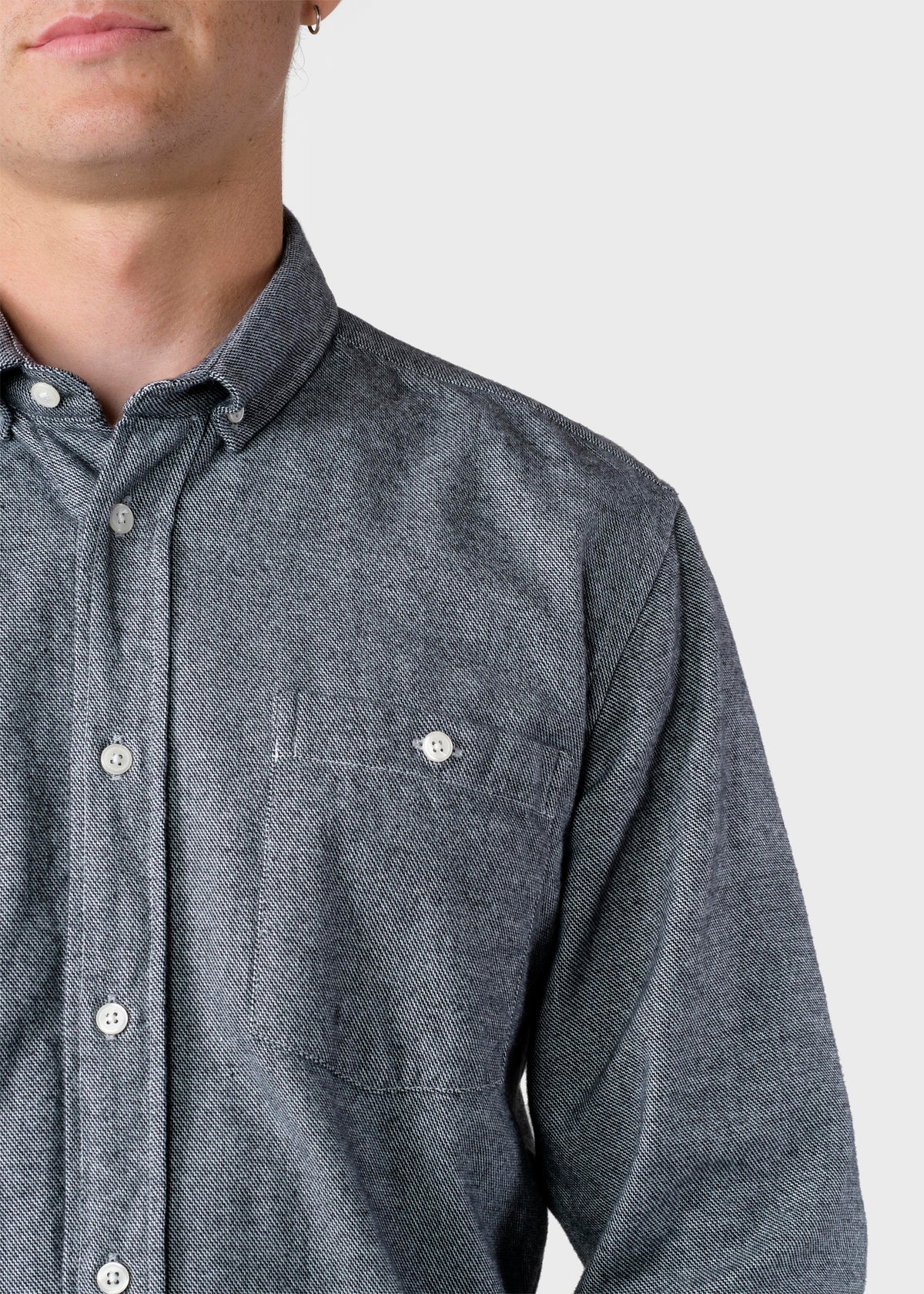 Klitmøller Collective ApS Benjamin lumber shirt Shirts Grey melange