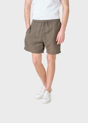 Klitmøller Collective ApS Bertram linen shorts Walkshorts Taupe
