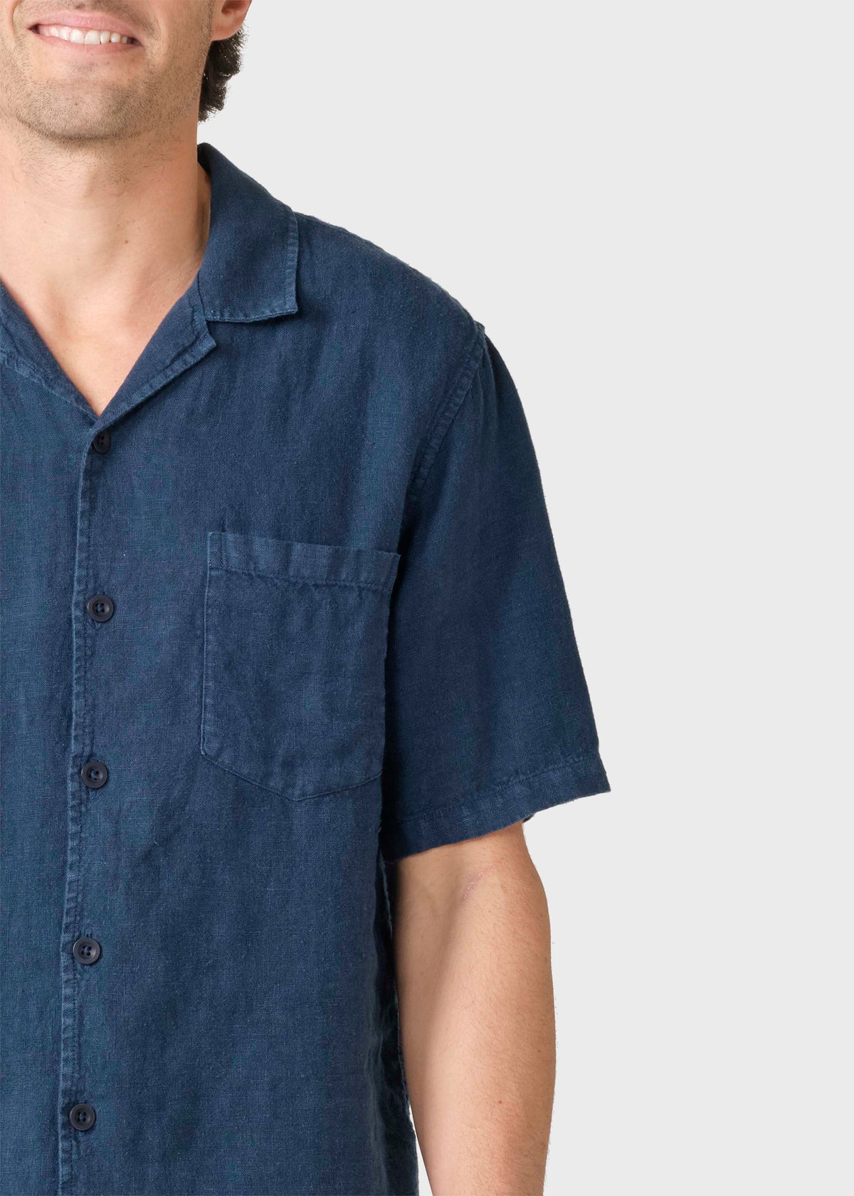 Klitmøller Collective ApS Birger S/S linen Shirts Navy