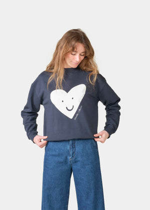 Klitmøller Collective ApS Blossom sweat Sweatshirts Navy/cream