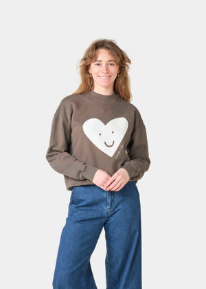 Klitmøller Collective ApS Blossom sweat Sweatshirts Taupe/cream
