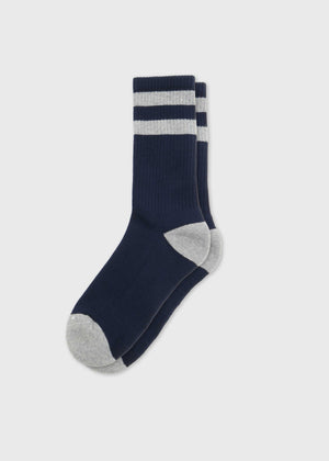 Klitmøller Collective ApS Contrast cotton sock Socks Navy/light grey