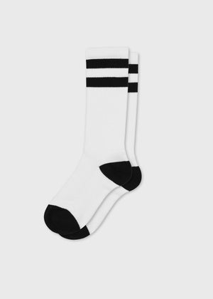 Klitmøller Collective ApS Contrast cotton sock Socks White/navy