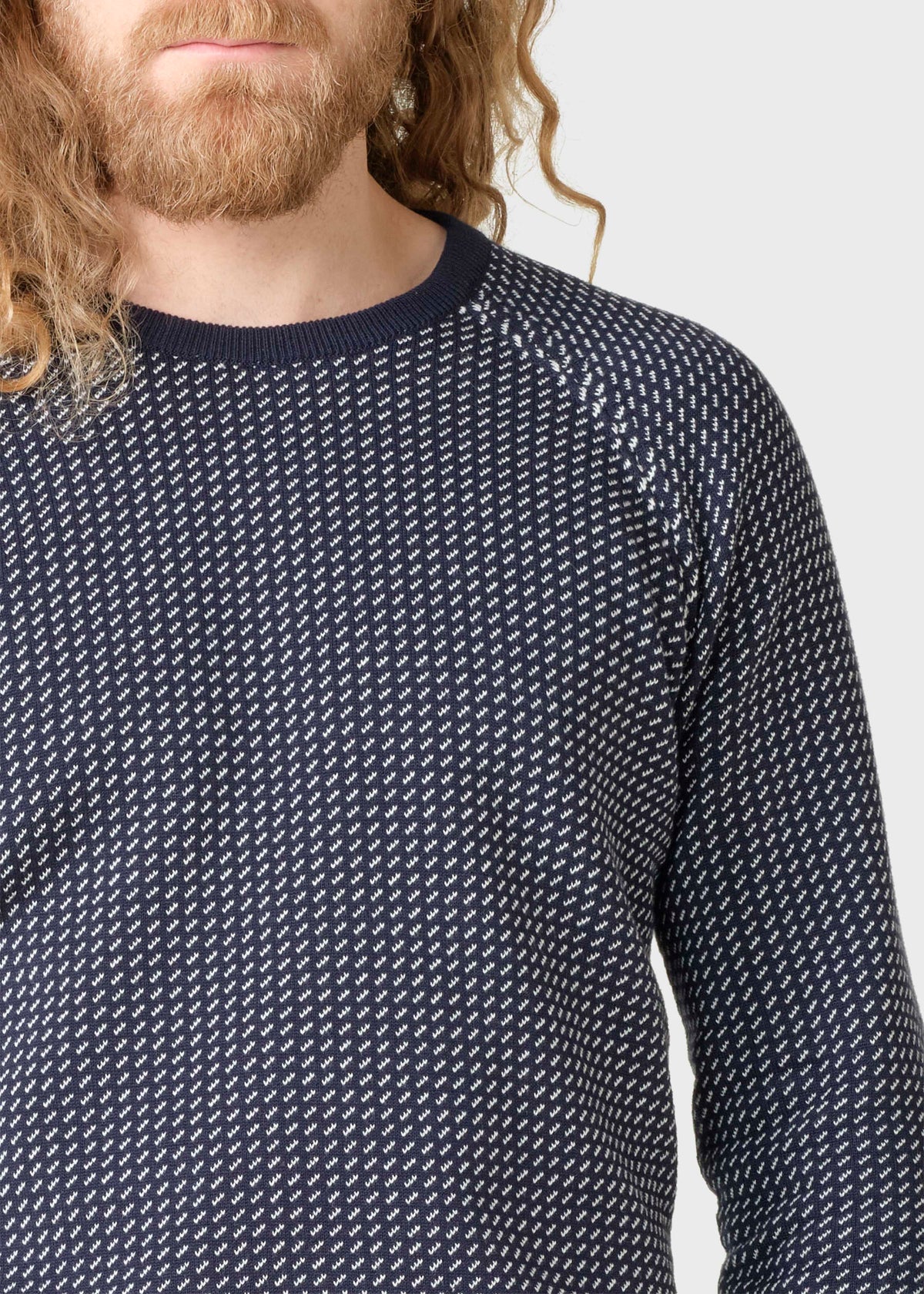 Klitmøller Collective ApS Crosby pattern knit Knitted sweaters Navy/cream
