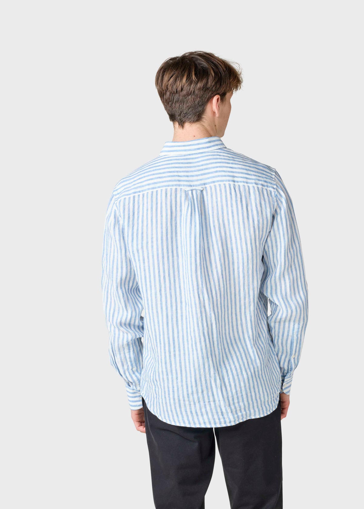 Klitmøller Collective ApS Dennis striped shirt Shirts Cream/light blue