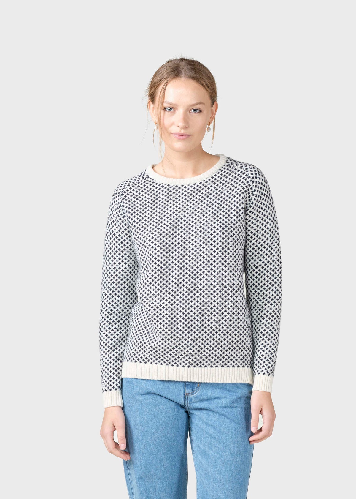 Klitmøller Collective ApS Elaine knit Knitted sweaters Cream/navy