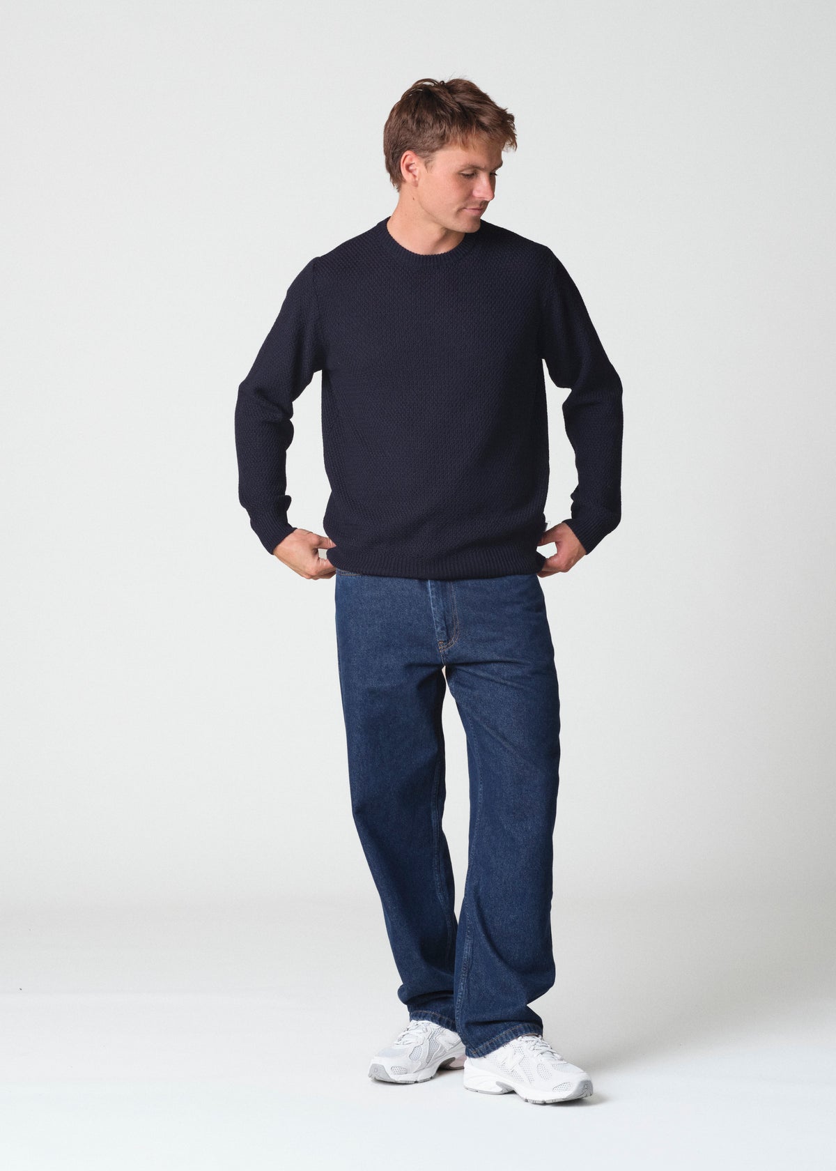 Klitmøller Collective ApS Elmer merino knit Knitted sweaters Navy
