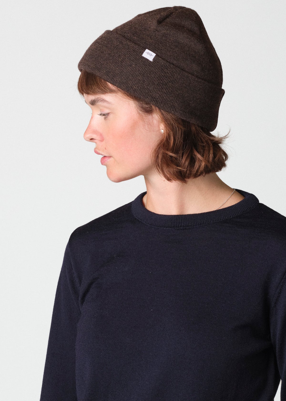 Klitmøller Collective ApS Fine rib beanie Beanies Taupe