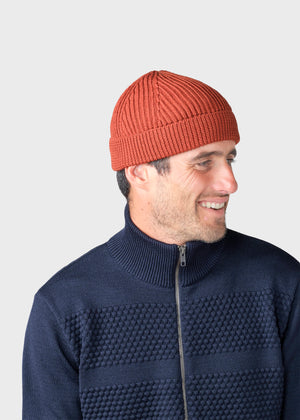 Klitmøller Collective ApS Fine short beanie Beanies Rust