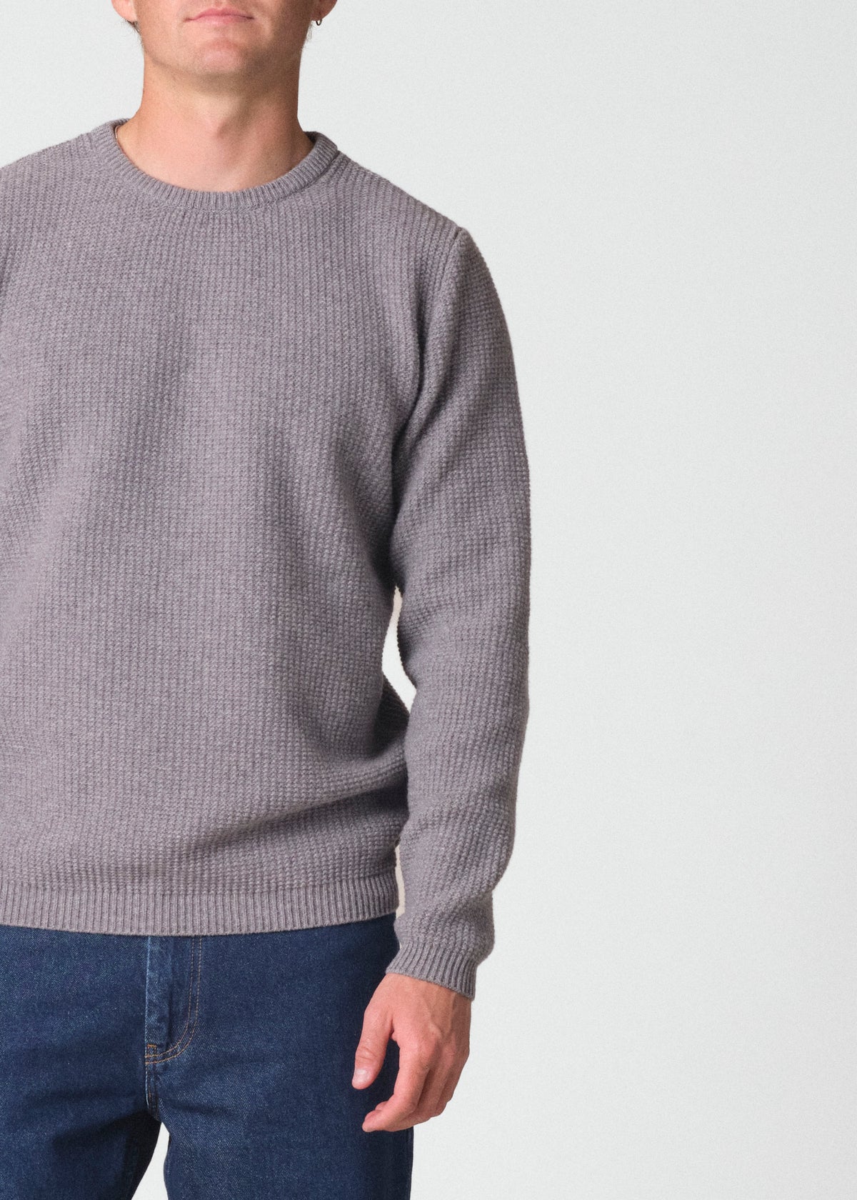 Klitmøller Collective ApS Frede knit Knitted sweaters Light grey