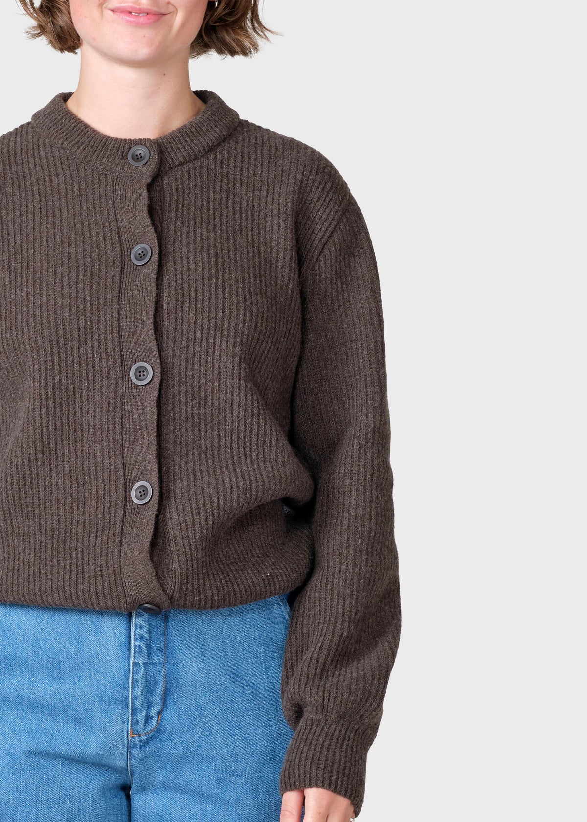 Klitmøller Collective ApS Gerda knit cardigan Knitted sweaters Taupe