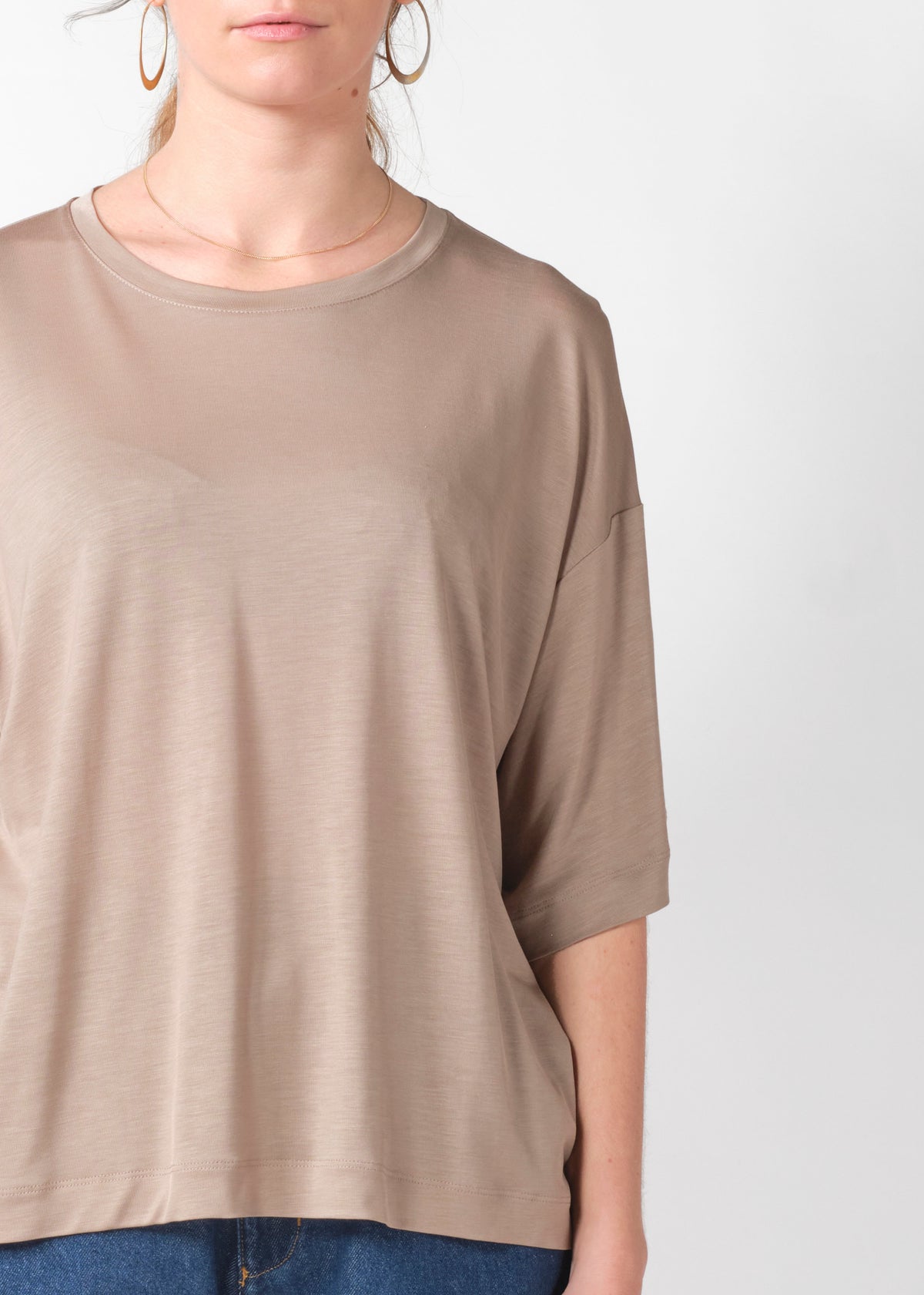 Klitmøller Collective ApS Grace lyocell tee T-Shirts Cashew