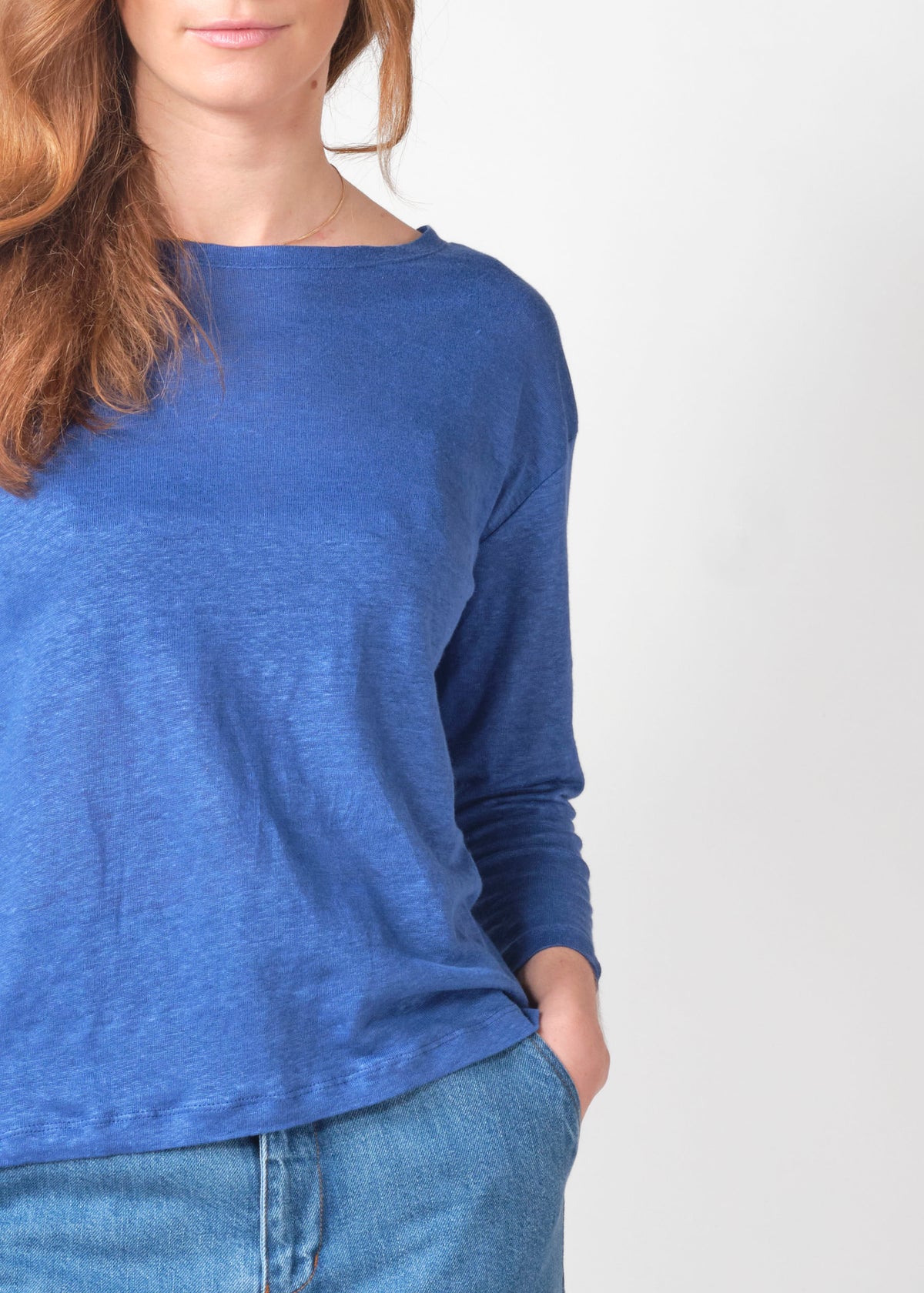Klitmøller Collective ApS Gudrun LS tee T-Shirts Surf blue