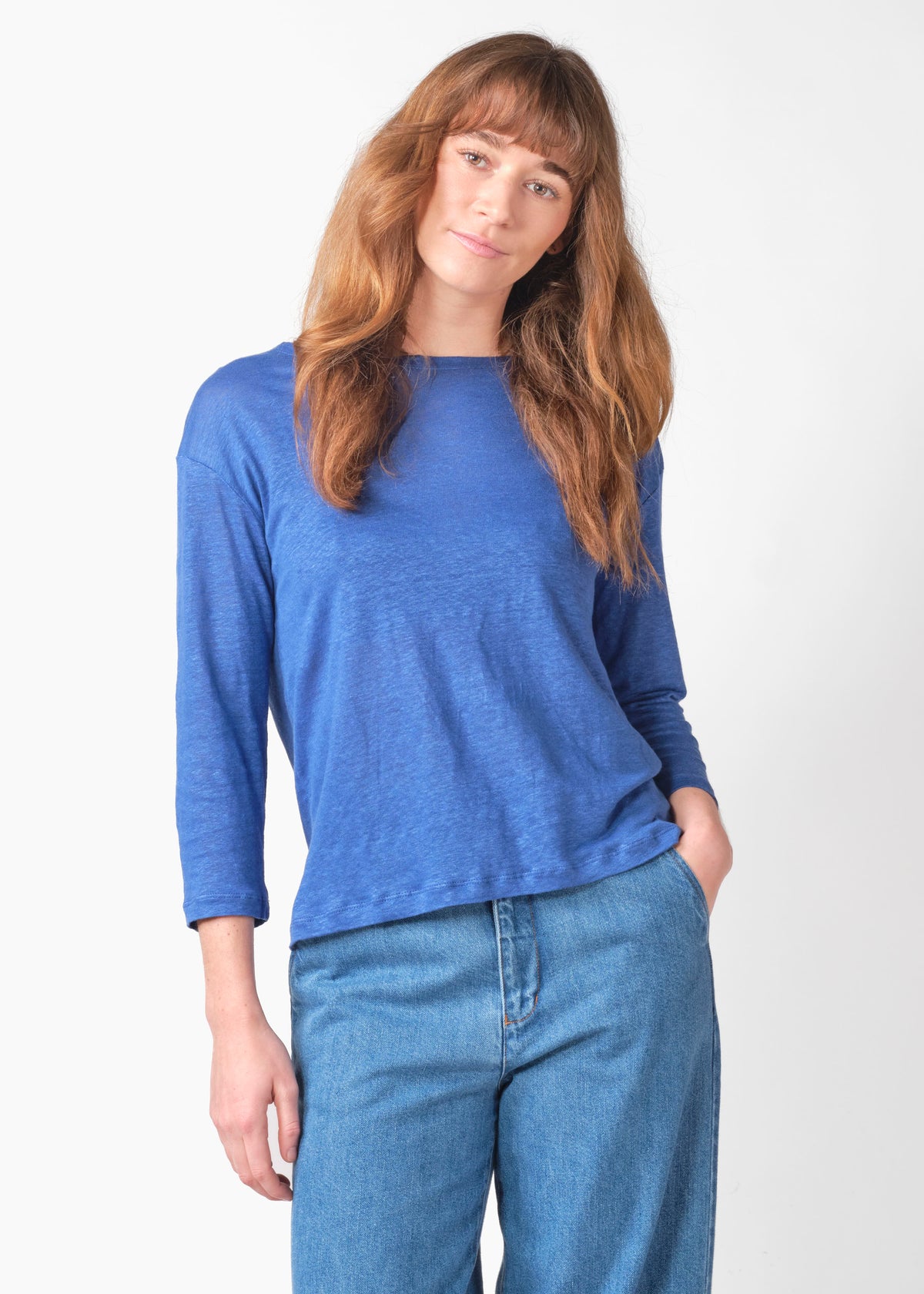 Klitmøller Collective ApS Gudrun LS tee T-Shirts Surf blue