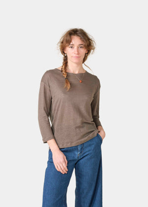 Klitmøller Collective ApS Gudrun LS tee T-Shirts Taupe