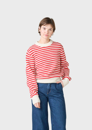 Klitmøller Collective ApS Gunilla knit Knitted sweaters Cream/red