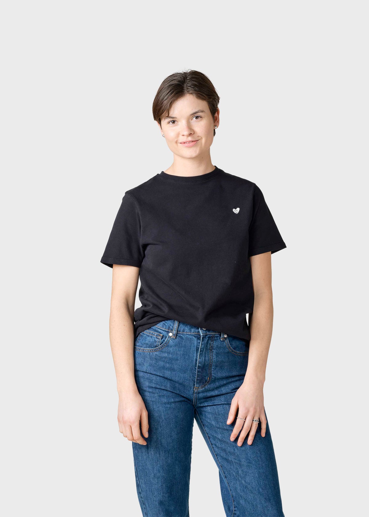 Klitmøller Collective ApS Heart tee T-Shirts Black