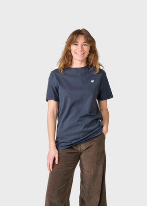 Klitmøller Collective ApS Heart tee T-Shirts Navy