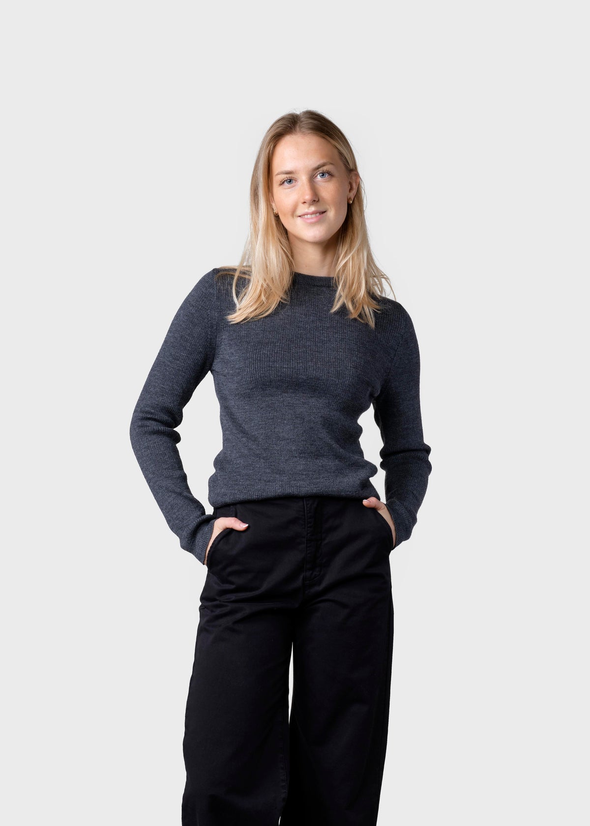 Klitmøller Collective ApS Ingrid knit Knitted sweaters Anthracite