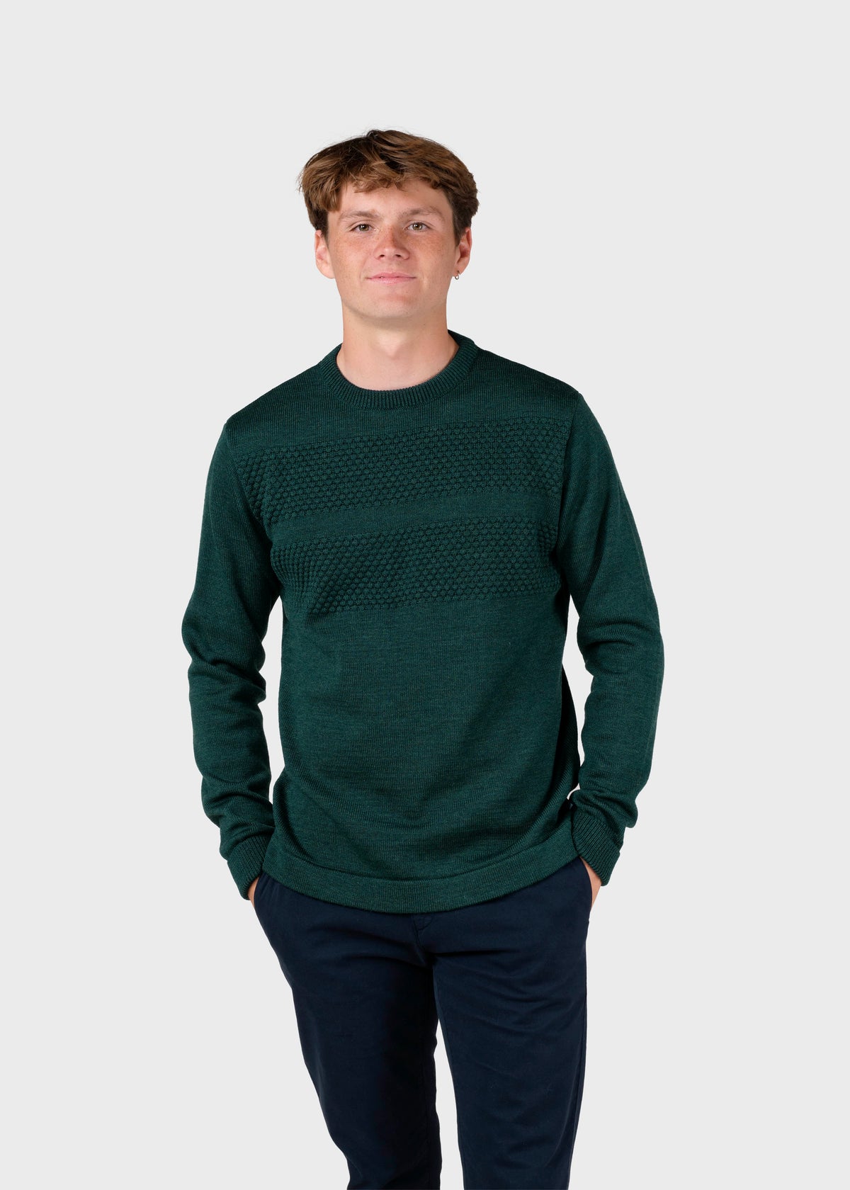 Klitmøller Collective ApS Johan knit Knitted sweaters Moss Green