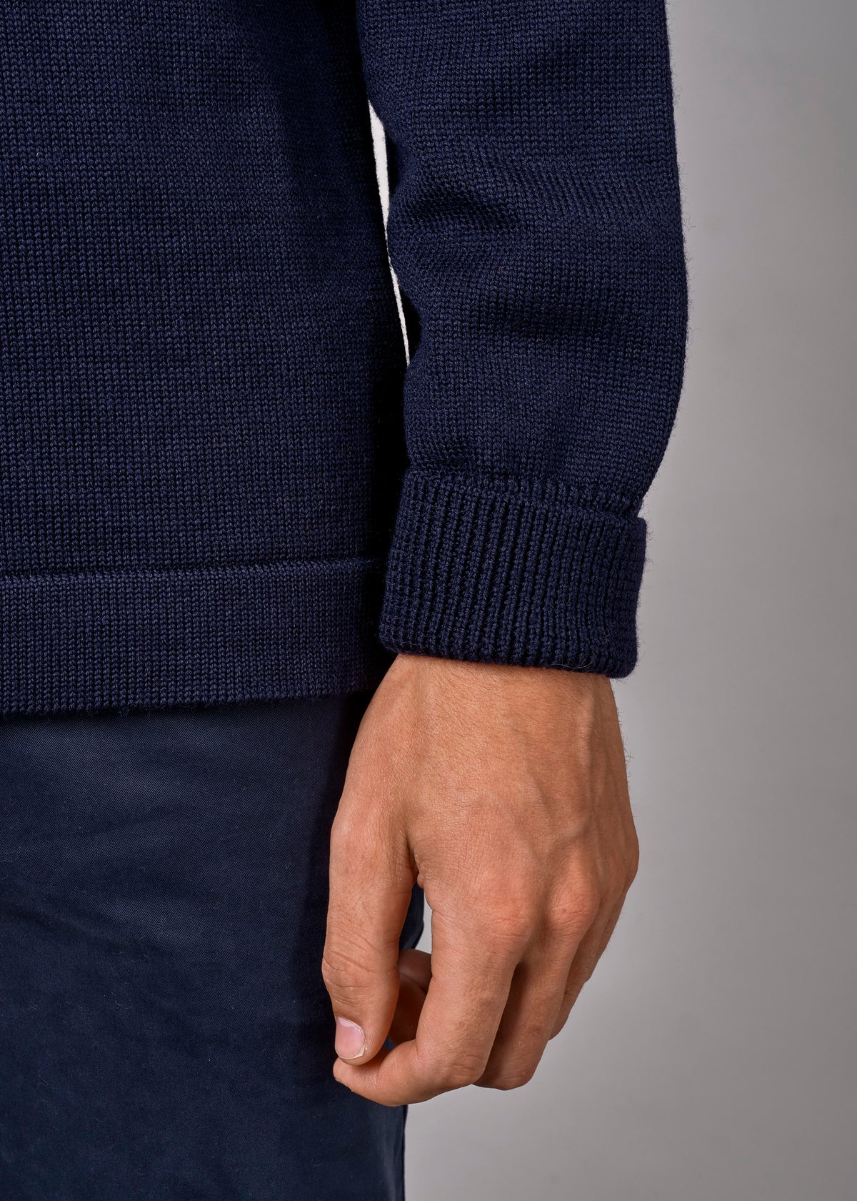 Klitmøller Collective ApS Johan knit Knitted sweaters Navy