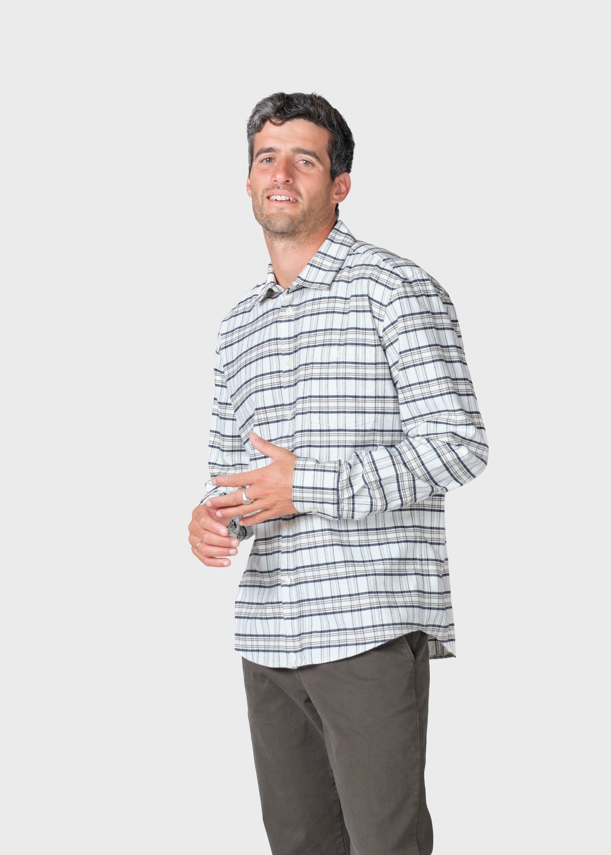 Klitmøller Collective ApS Kenneth shirt Shirts Cream mix