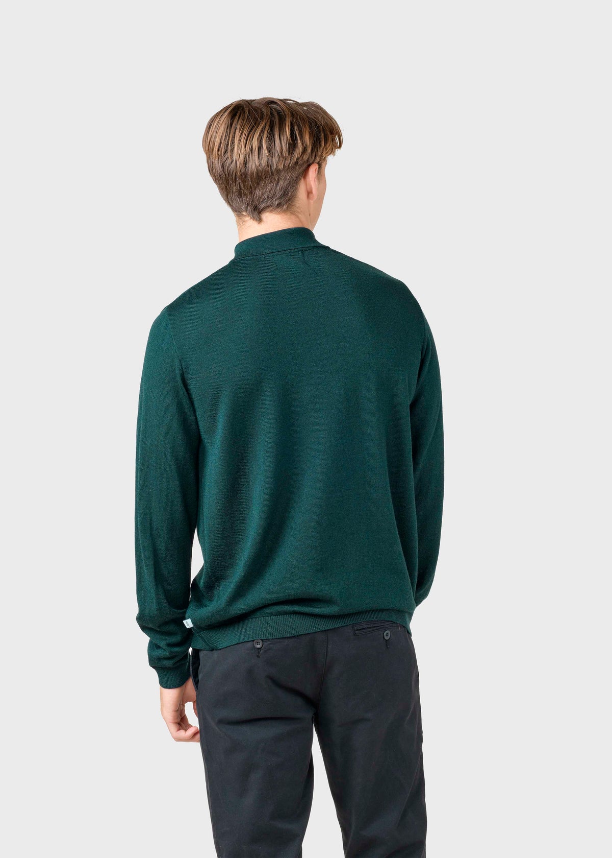 Klitmøller Collective ApS L/S Knit polo Knitted sweaters Olive