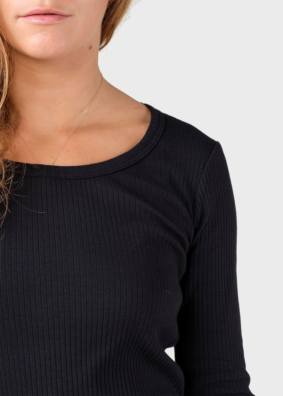 Klitmøller Collective ApS L/S rib tee OCS T-Shirts Black