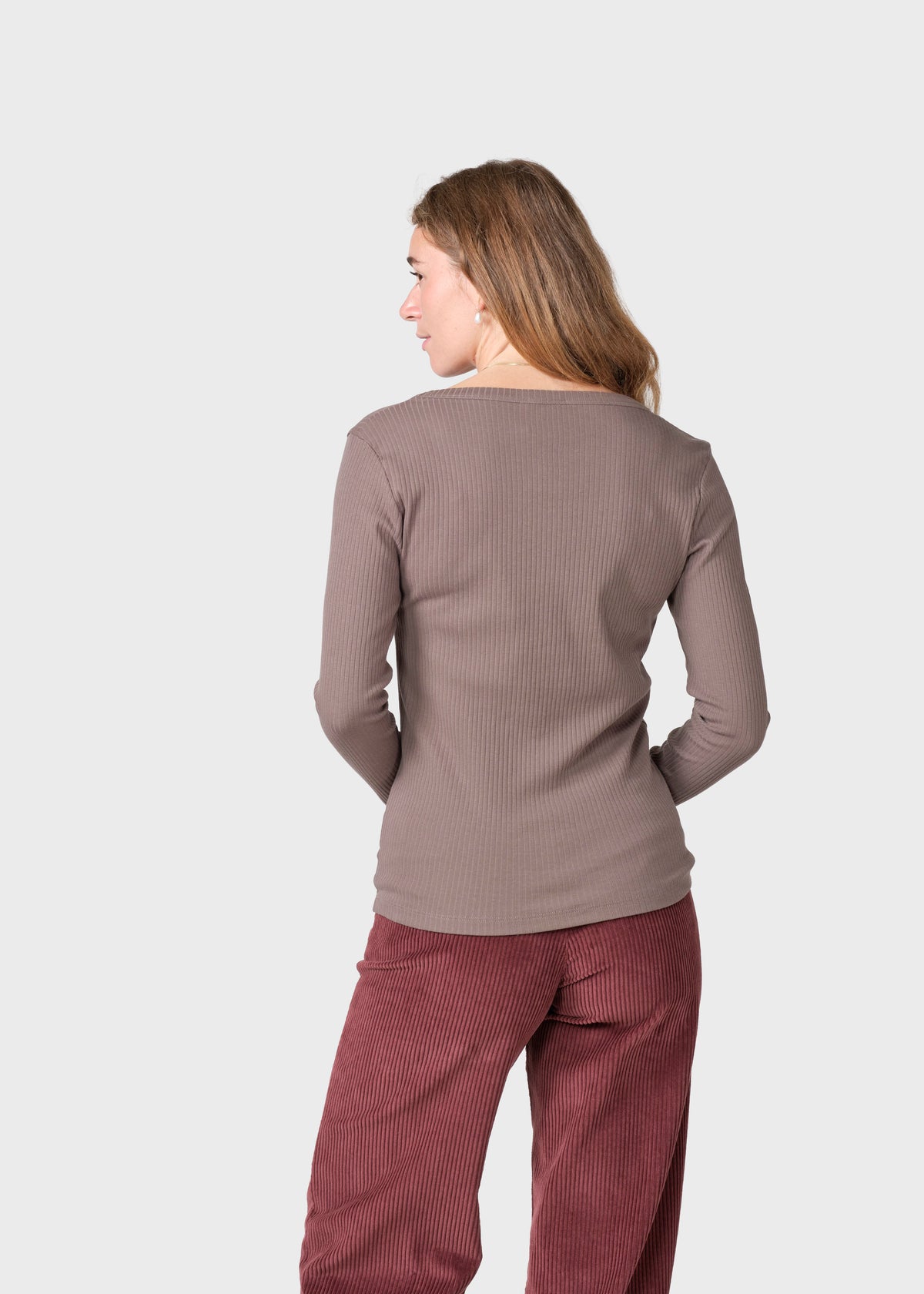 Klitmøller Collective ApS L/S rib tee OCS T-Shirts Taupe