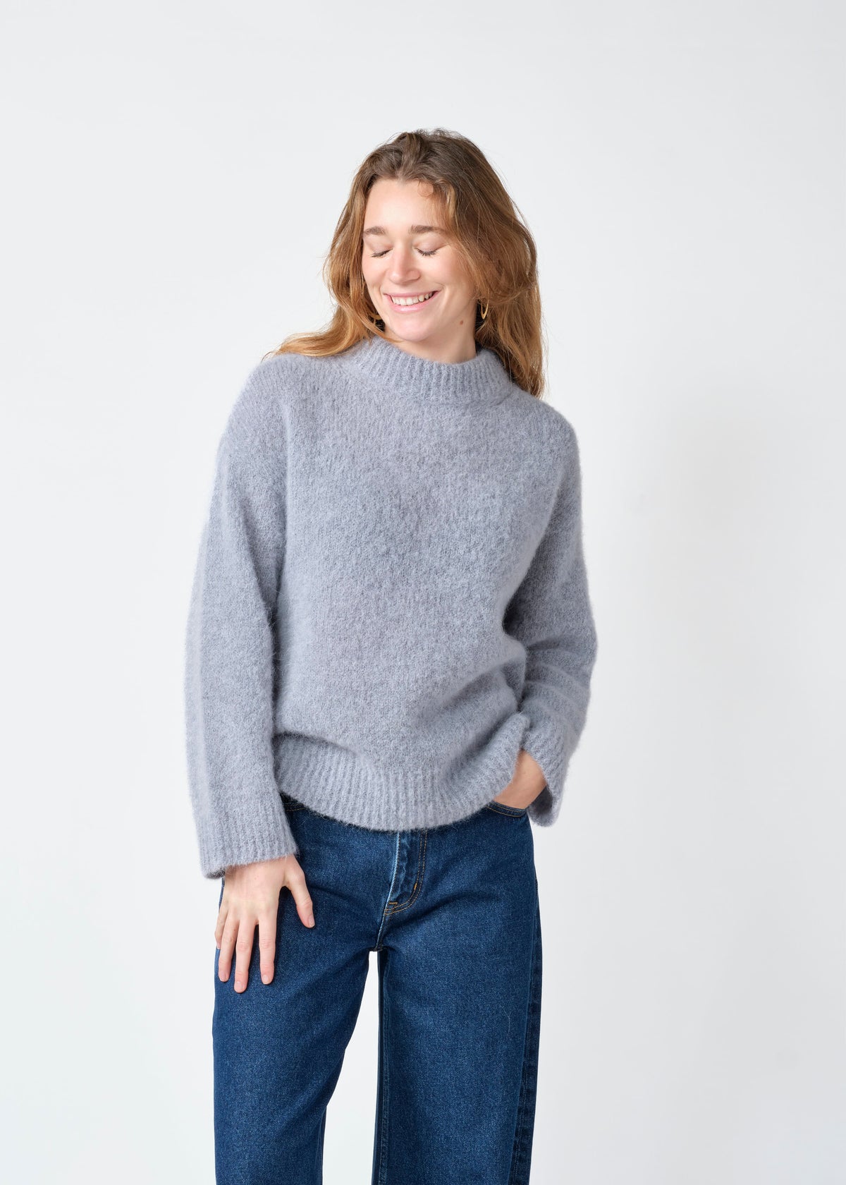 Klitmøller Collective ApS Linden knit Knitted sweaters Light grey