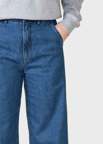 Lydia denim pants - Dark blue stonewash – klitmollercollective.com