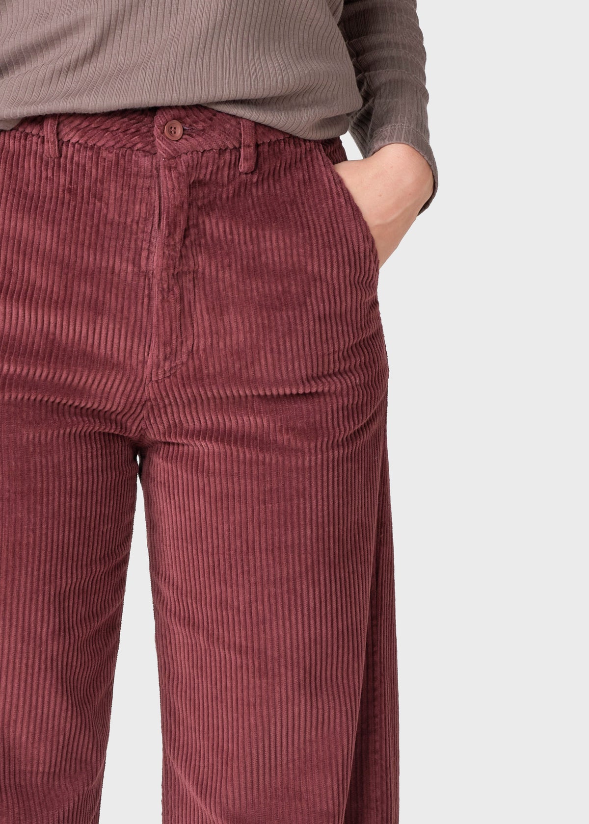 Klitmøller Collective ApS Lydia jumbo corduroy pants Pants Burgundy