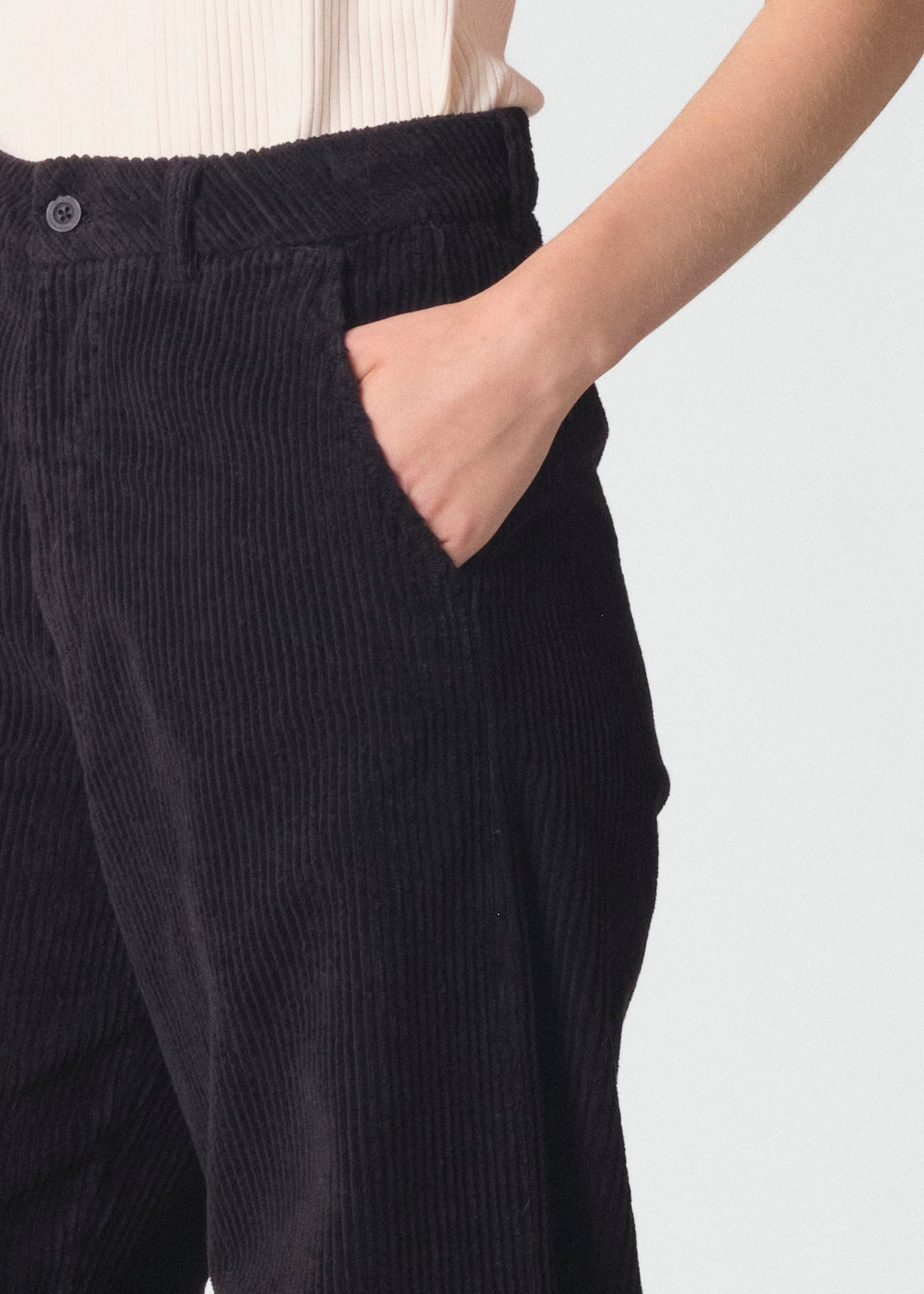 Klitmøller Collective ApS Lydia jumbo corduroy pants - Tall GOTS Pants Black