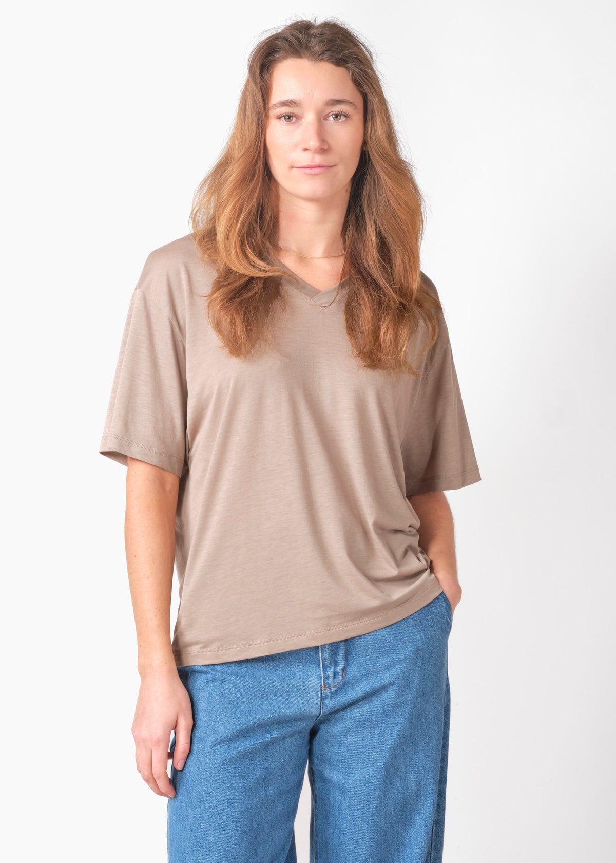 Klitmøller Collective ApS Marie tee OCS T-Shirts Cashew