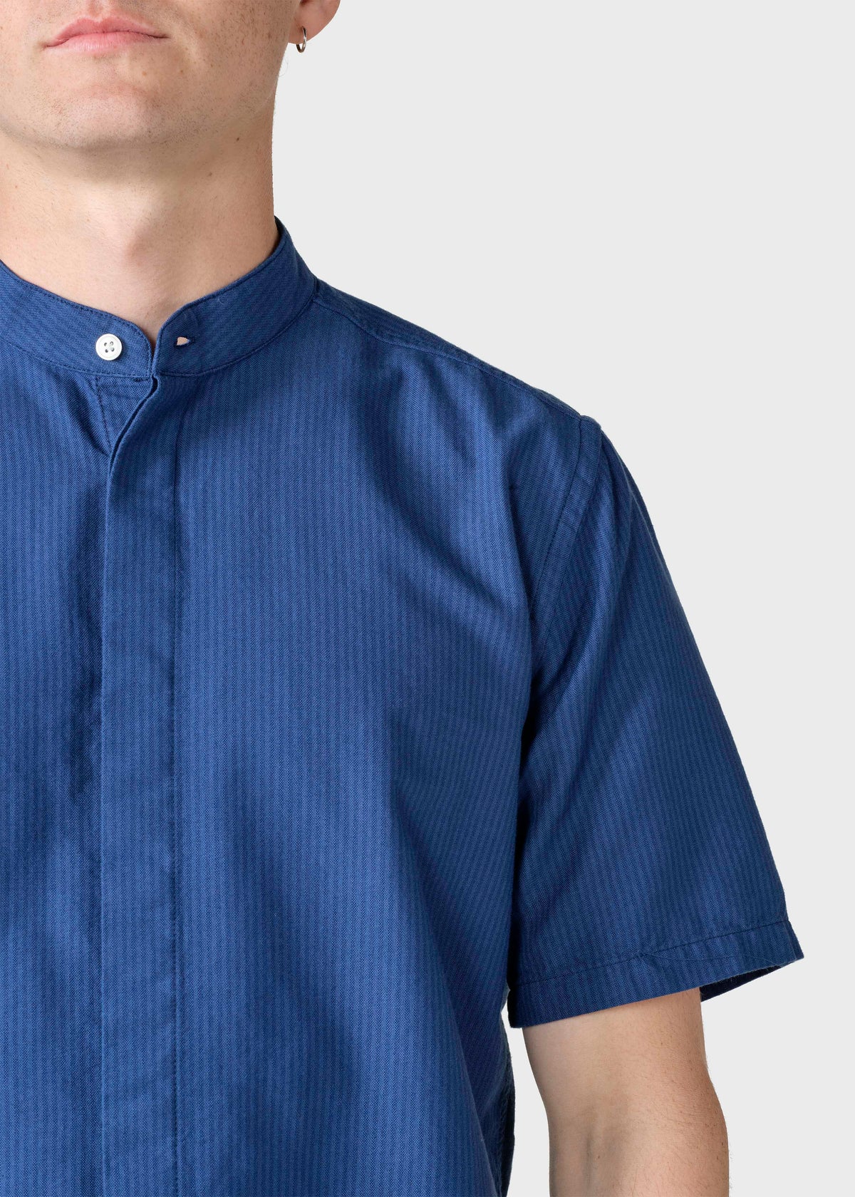 Klitmøller Collective ApS Max striped shirt Shirts Ocean/navy/ocean overdye