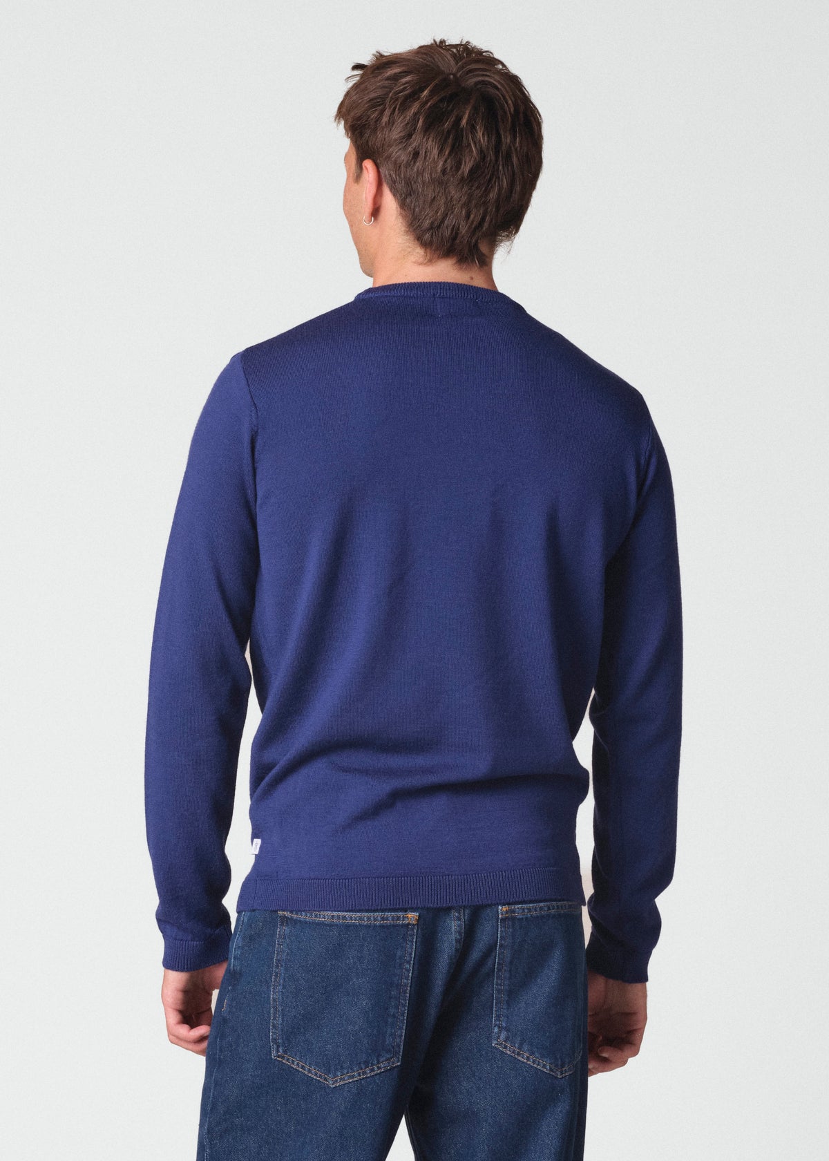 Klitmøller Collective ApS Mens basic merino knit Knitted sweaters Surf blue