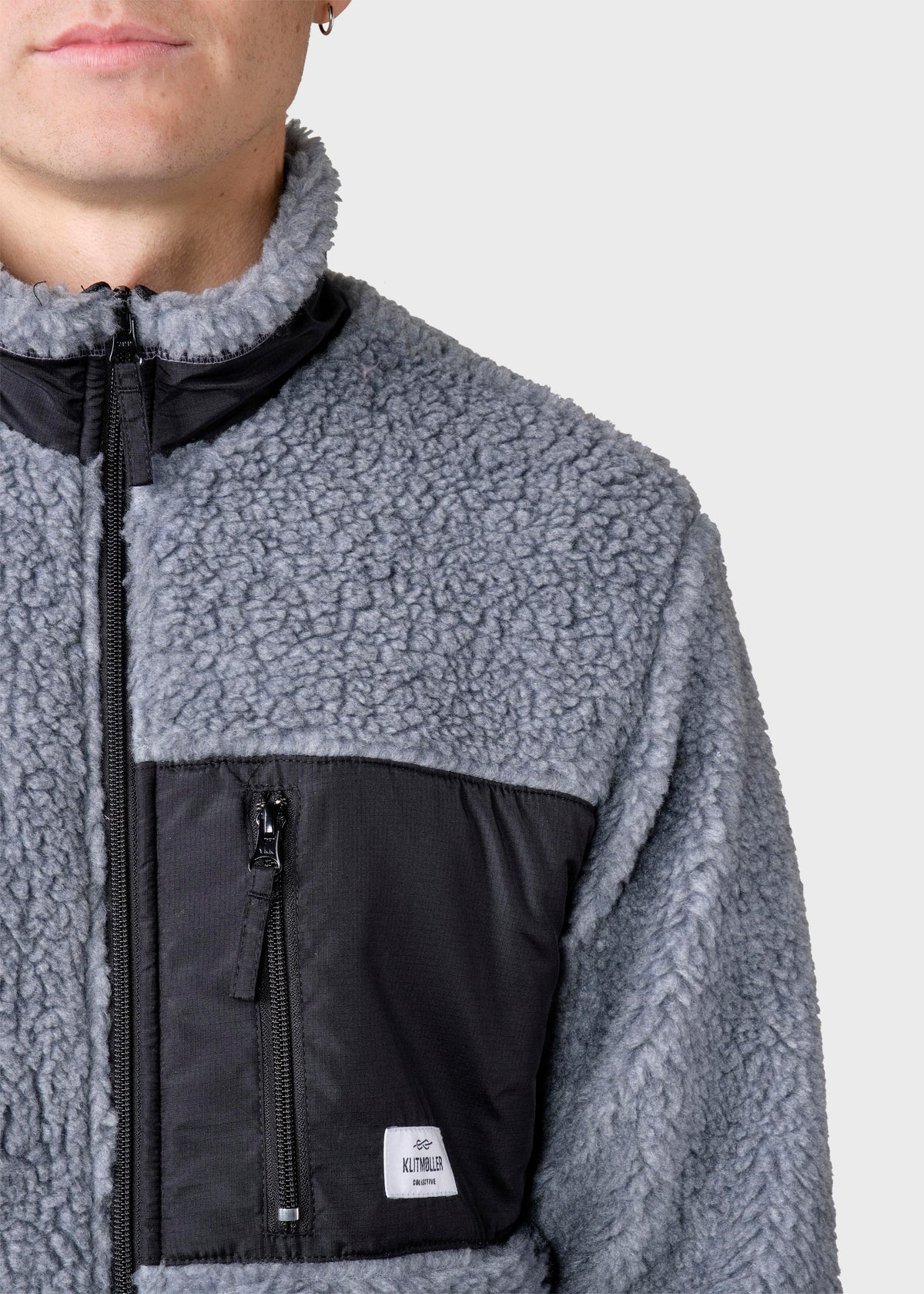 Klitmøller Collective ApS Mens fleece jacket Jackets Pastel grey